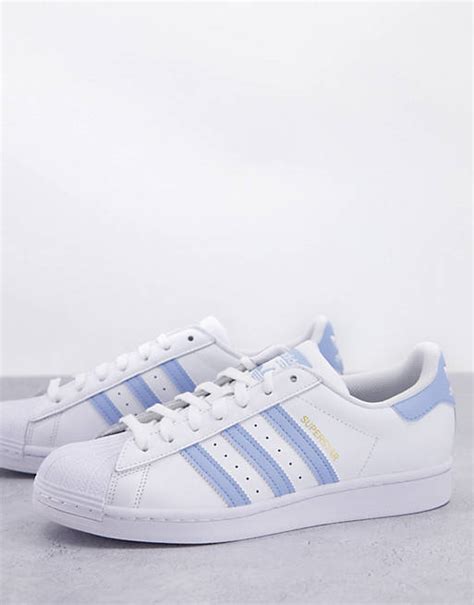 adidas superstar wit met blauwe strepen|Adidas Superstar ’ .